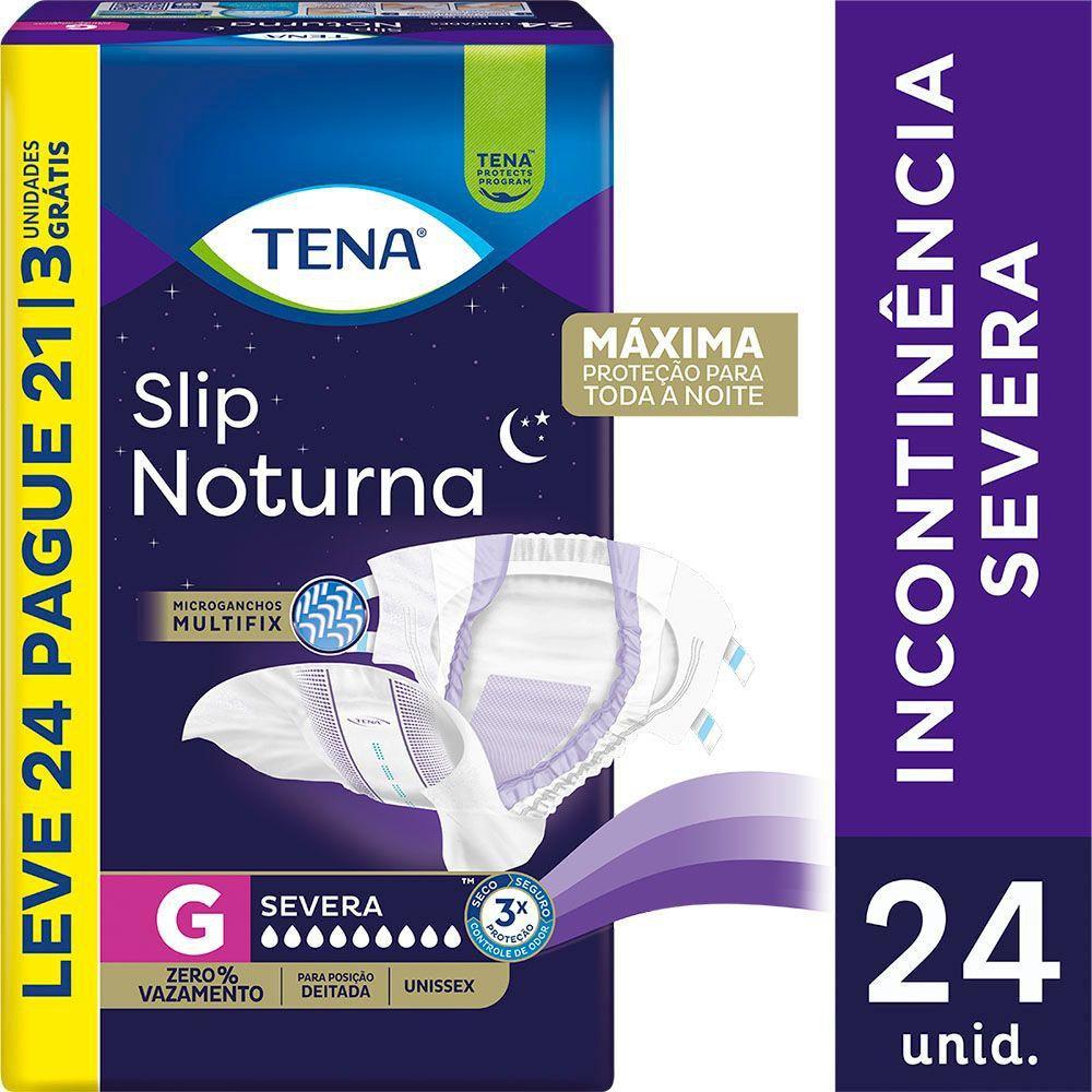Tena Fralda Geriátrica Descartável Adulto Tena Slip Noturna G 70 A 90kg Leve 24 Pague 21 Unidades — imagem 2 | Drogaria Taveira