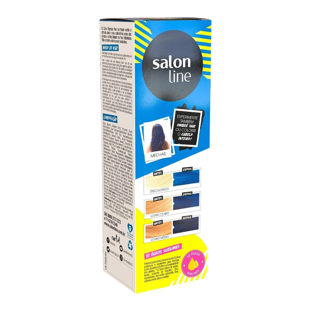 Tintura Salon Line Fun Blue Rock 100ml — imagem 2 | Drogaria Taveira