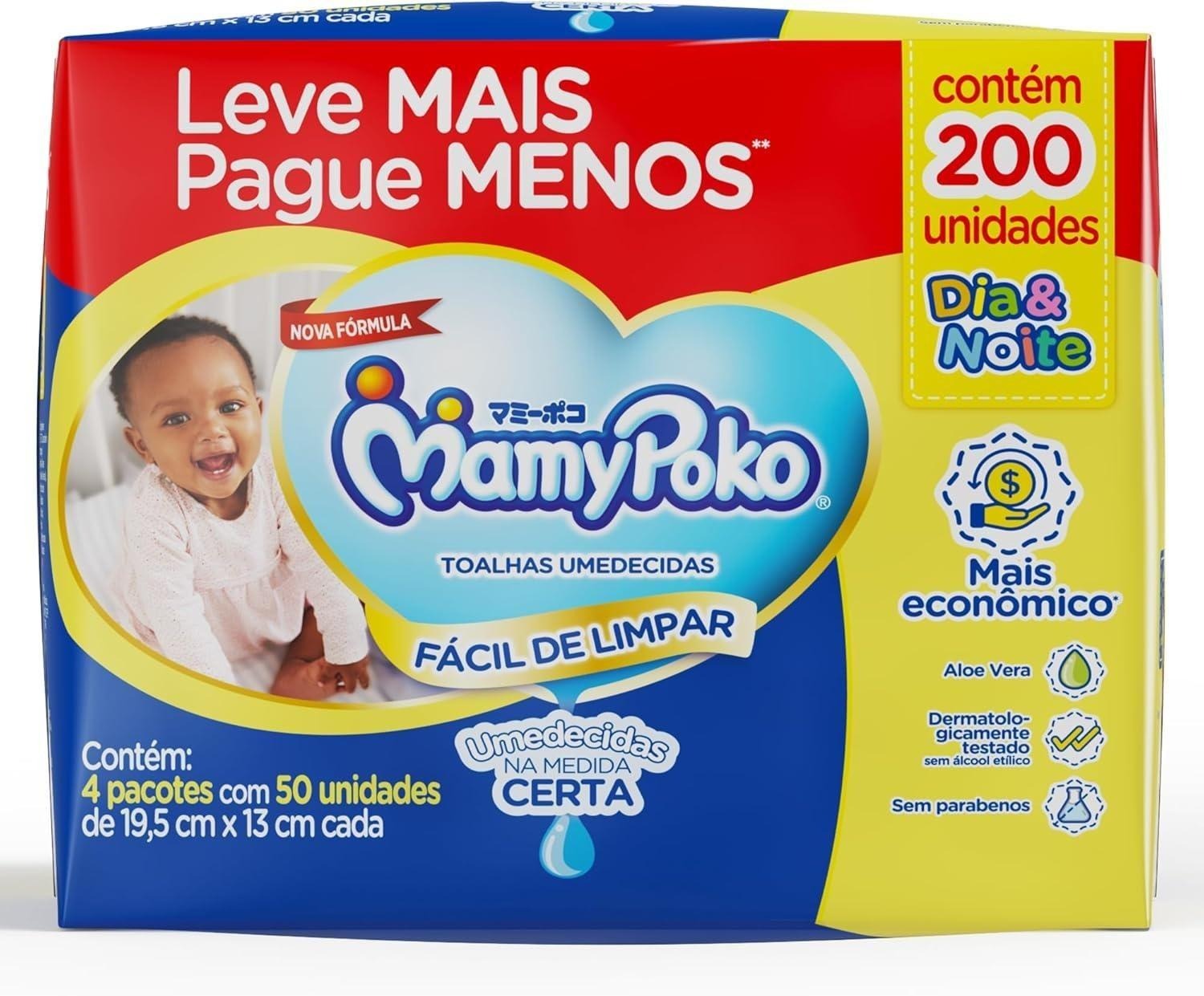 Toalhas Umedecidas MamyPoko Dia & Noite 200 Unidades Leve mais por Menos — Mamypoko | Drogaria Taveira
