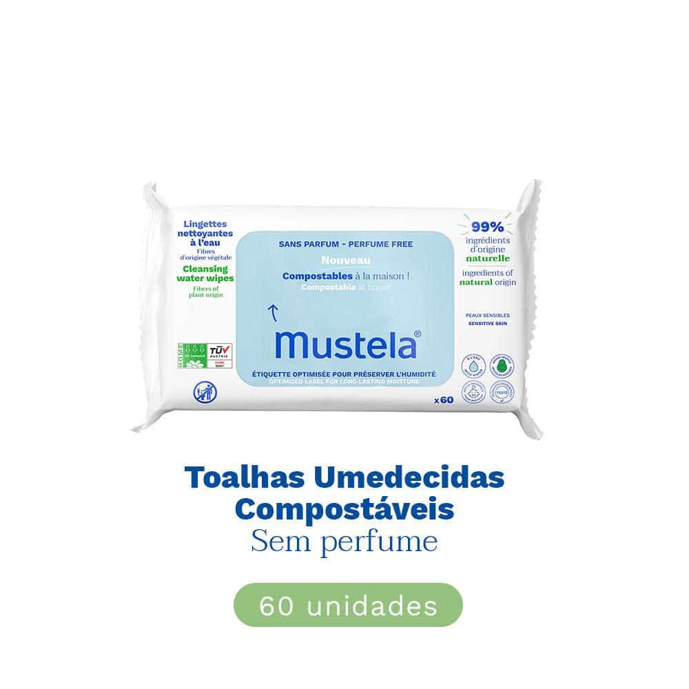 Toalhas Umedecidas Mustela Compostável e Biodegradável Sem Perfume Recém-Nascido 60 Unidades — imagem 2 | Drogaria Taveira