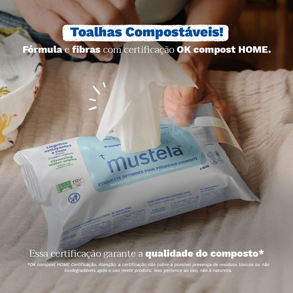 Toalhas Umedecidas Mustela Compostável e Biodegradável Sem Perfume Recém-Nascido 60 Unidades — imagem 4 | Drogaria Taveira