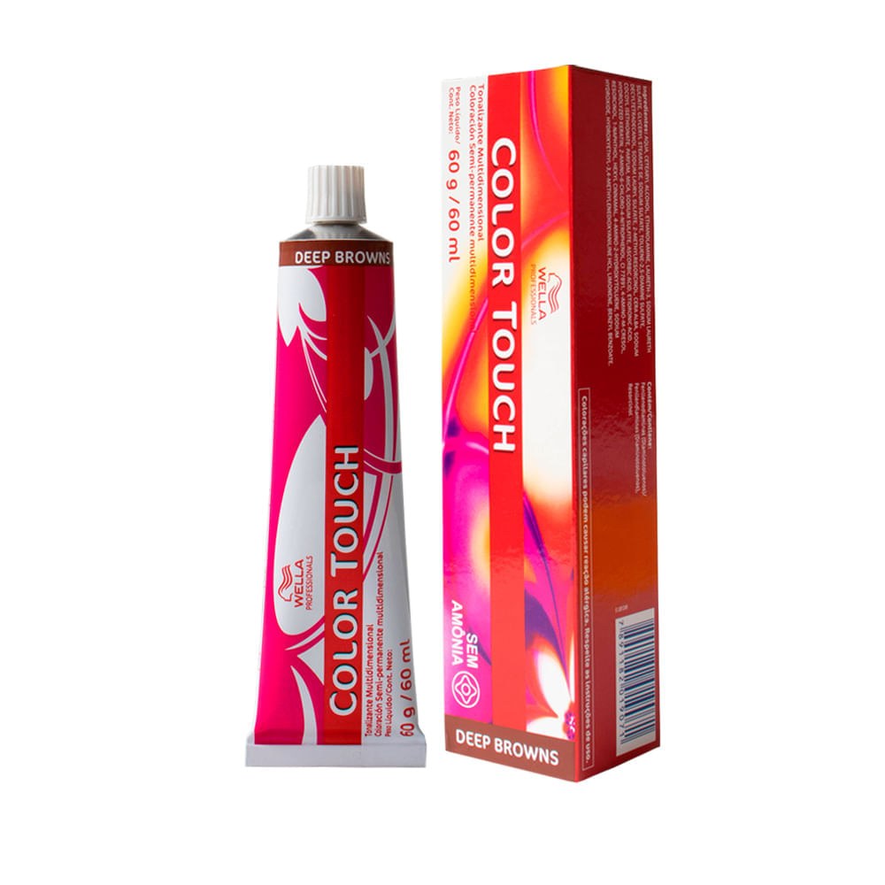 Tonalizante Wella Professionals Color Touch Deep Browns 8/71 Louro Claro Marrom Acinzentado 60 g — imagem 2 | Drogaria Taveira