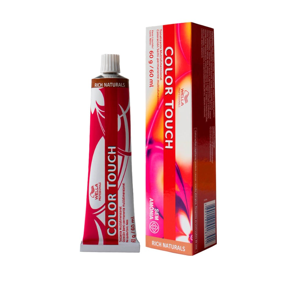 Tonalizante Wella Professionals Color Touch Rich Naturals 5/3 Castanho Claro Dourado 60 g — imagem 2 | Drogaria Taveira