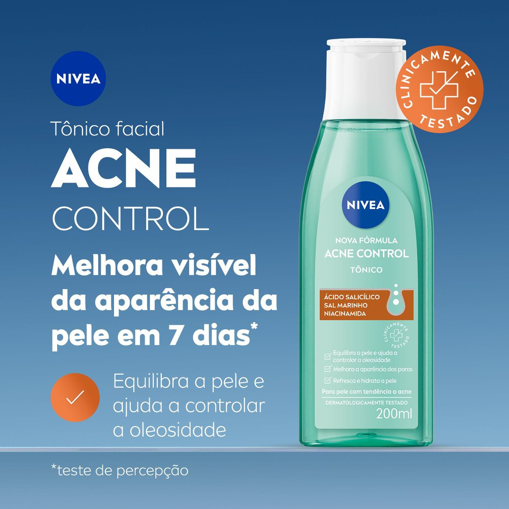 Tônico Facial Nivea Acne Control 200ml — imagem 2 | Drogaria Taveira