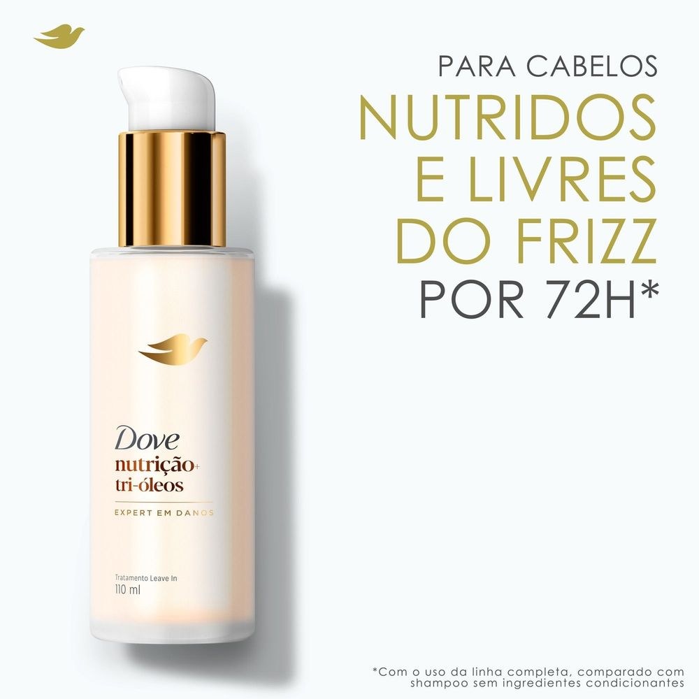 Tratamento Leave-In Dove Nutrição + Tri-Óleos 110ml — imagem 4 | Drogaria Taveira
