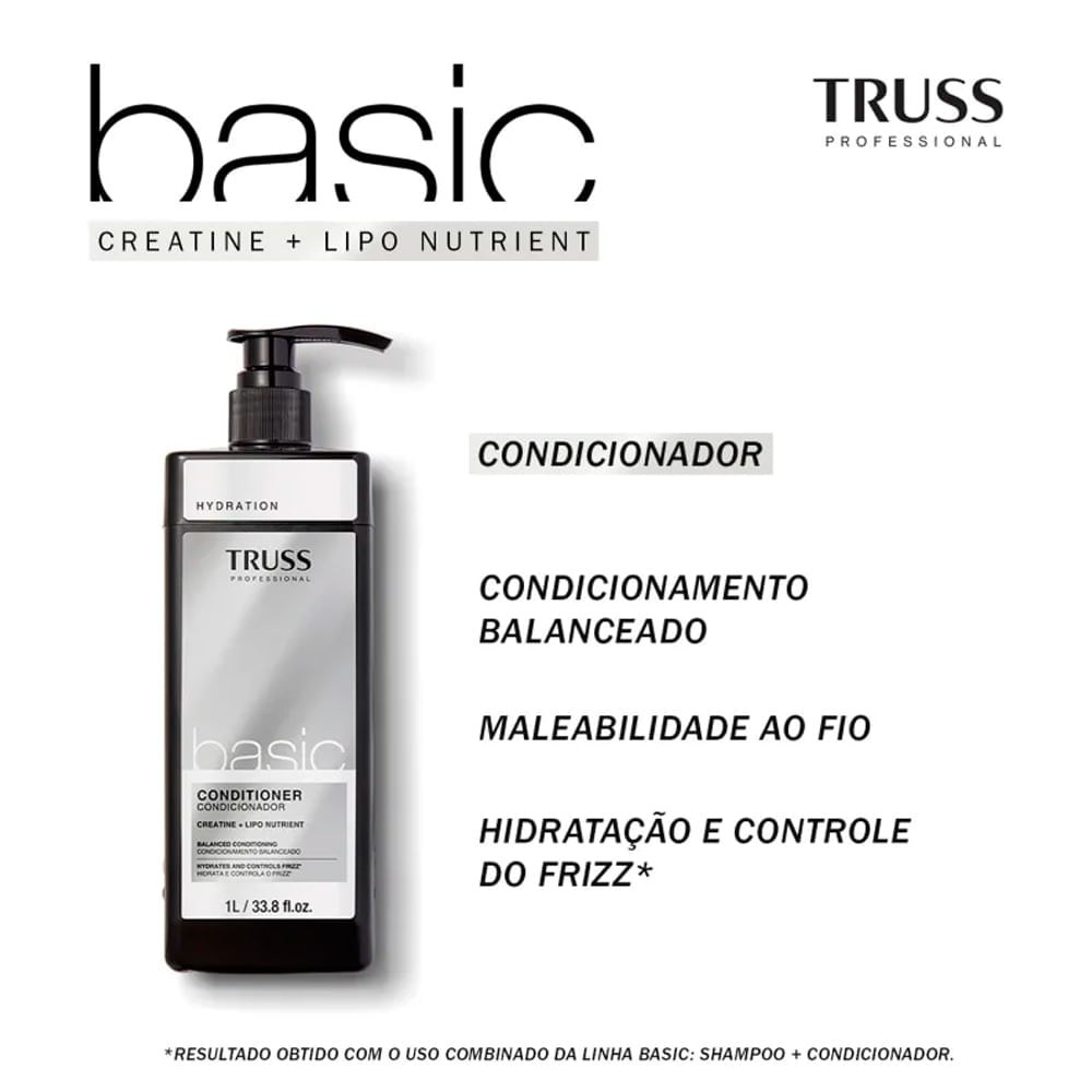 TRUSS Basic - Condicionador - 1000ml — imagem 2 | Drogaria Taveira