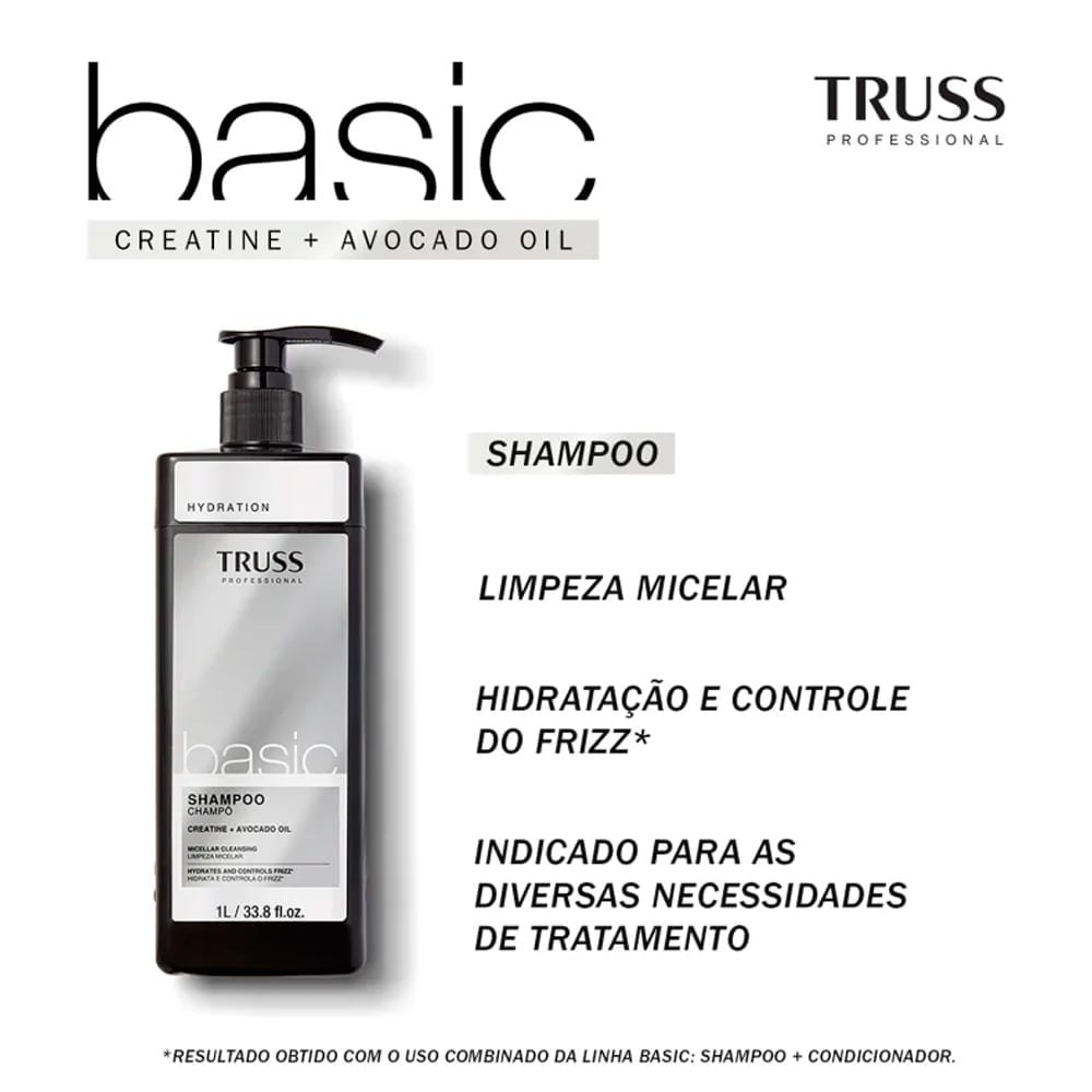 Truss Basic - Shampoo - 1000ml — imagem 2 | Drogaria Taveira