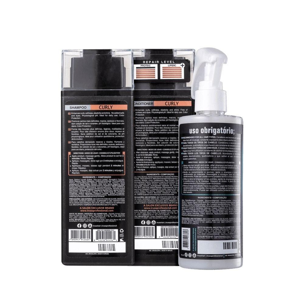 Truss Curly - Shampoo 300ml + Condicionador 300ml + Uso Obrigatório 260ml — imagem 2 | Drogaria Taveira