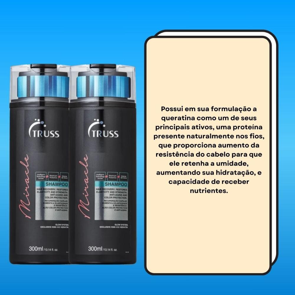 Truss Miracle Shampoo 300ml - Kit com 2 unidades — imagem 3 | Drogaria Taveira