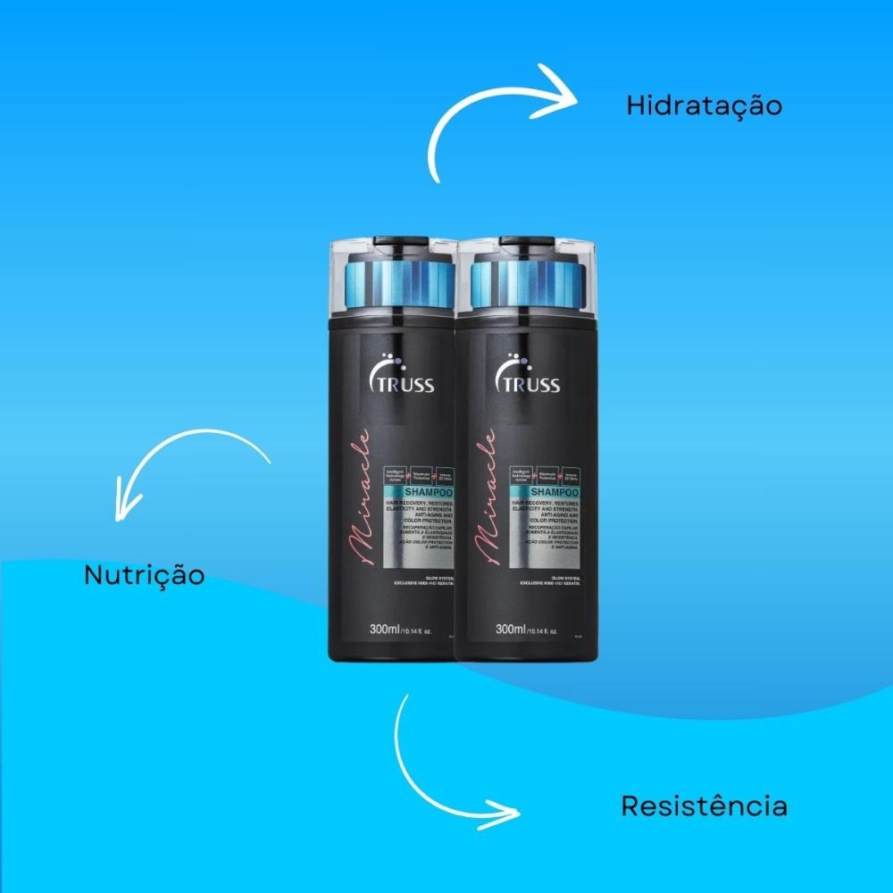 Truss Miracle Shampoo 300ml - Kit com 2 unidades — imagem 4 | Drogaria Taveira