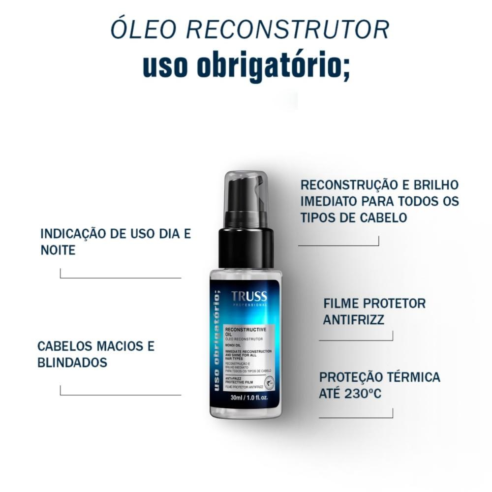 Truss Uso Obrigatório Óleo Capilar Reconstrutor 30ml — imagem 4 | Drogaria Taveira