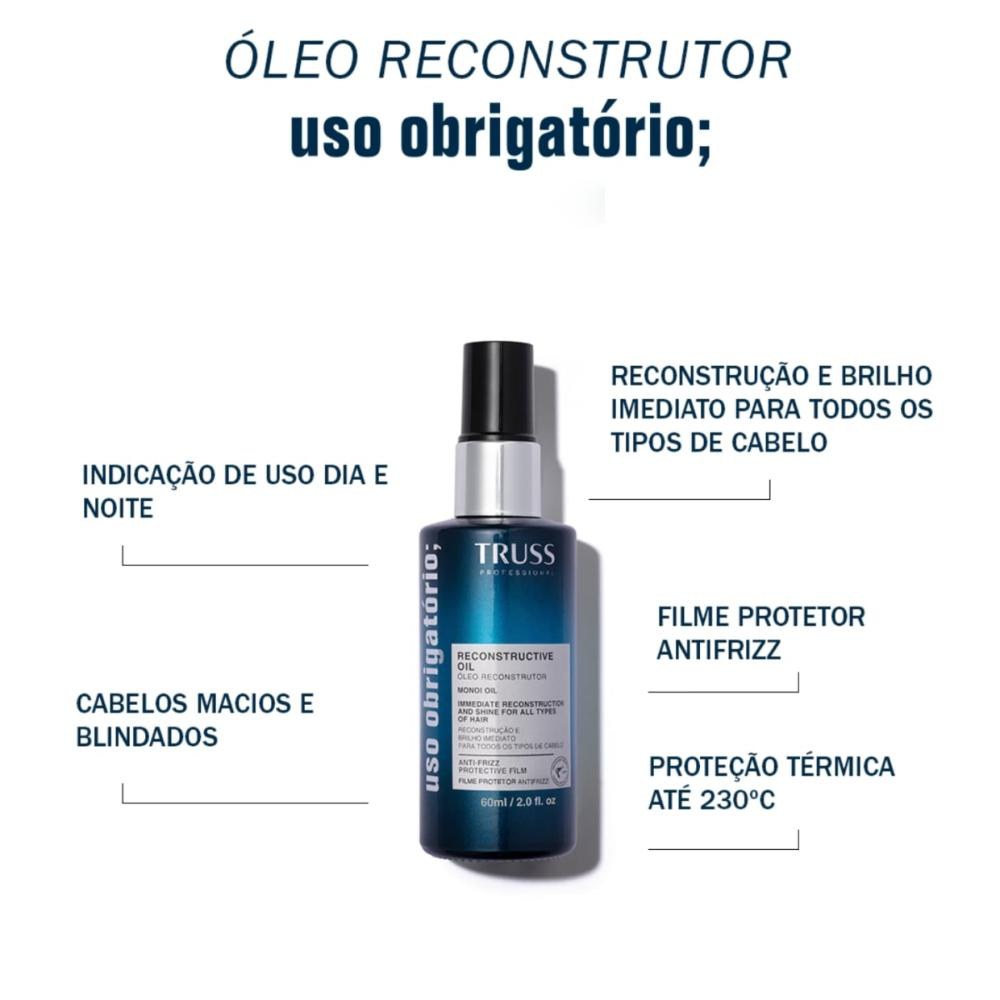 Truss Uso Obrigatório Óleo Capilar Reconstrutor 60ml — imagem 3 | Drogaria Taveira