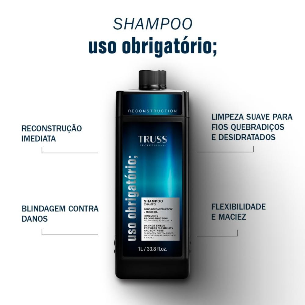 Truss Uso Obrigatório Reconstruction Shampoo - 1L — imagem 2 | Drogaria Taveira
