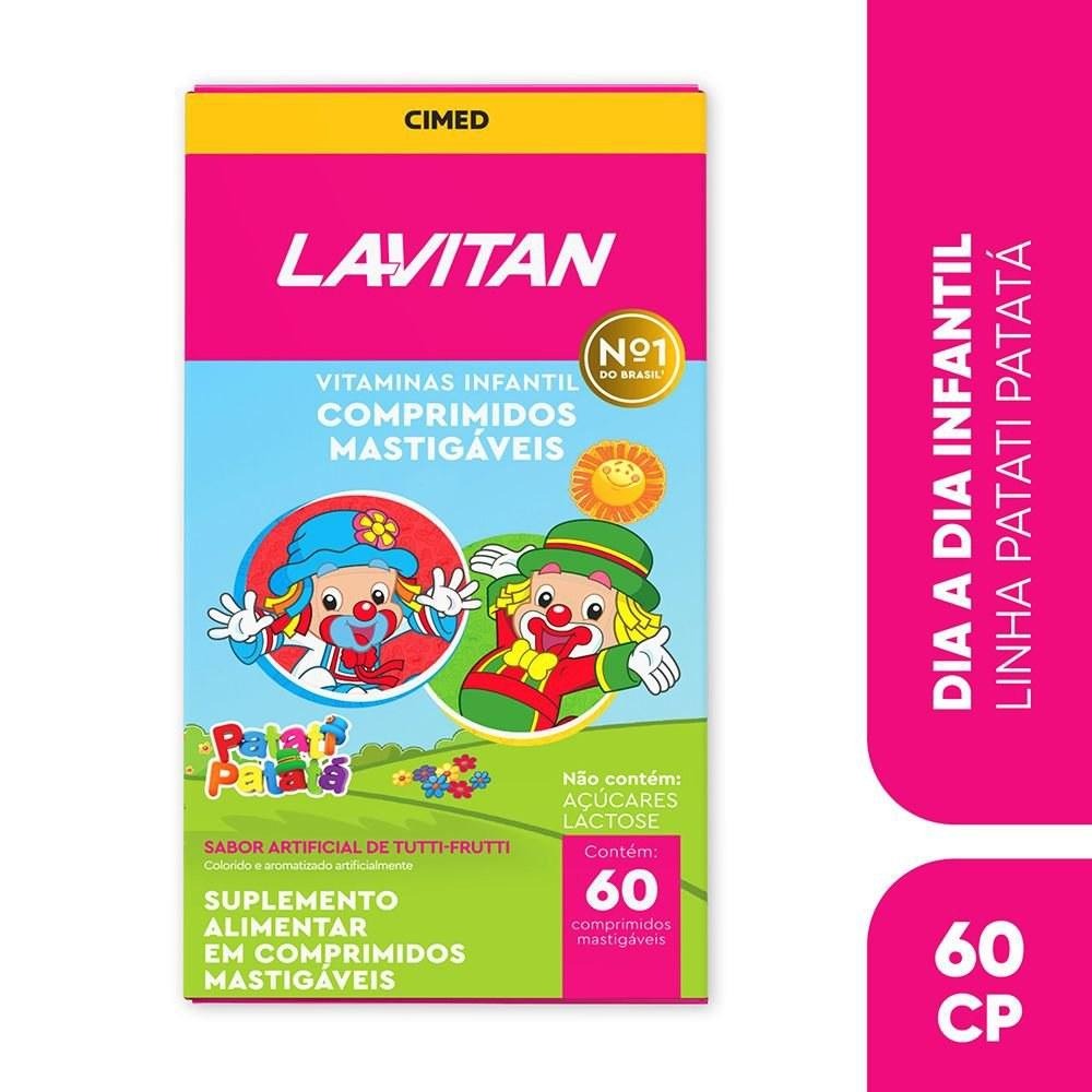 Vitamina Infantil Mastigável Tutti-Frutti Lavitan Patati Patatá 60 Comprimidos — Lavitan | Drogaria Taveira