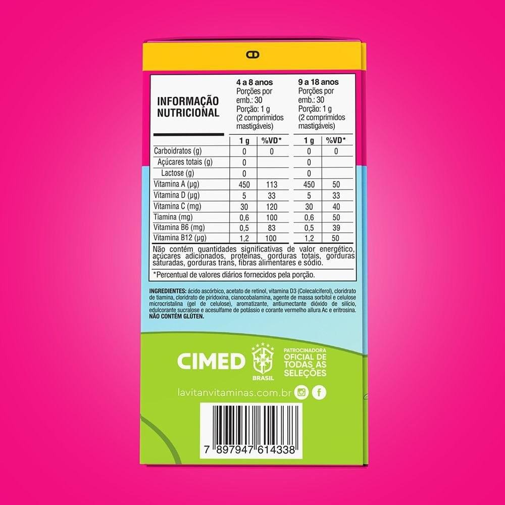 Vitamina Infantil Mastigável Tutti-Frutti Lavitan Patati Patatá 60 Comprimidos — imagem 3 | Drogaria Taveira