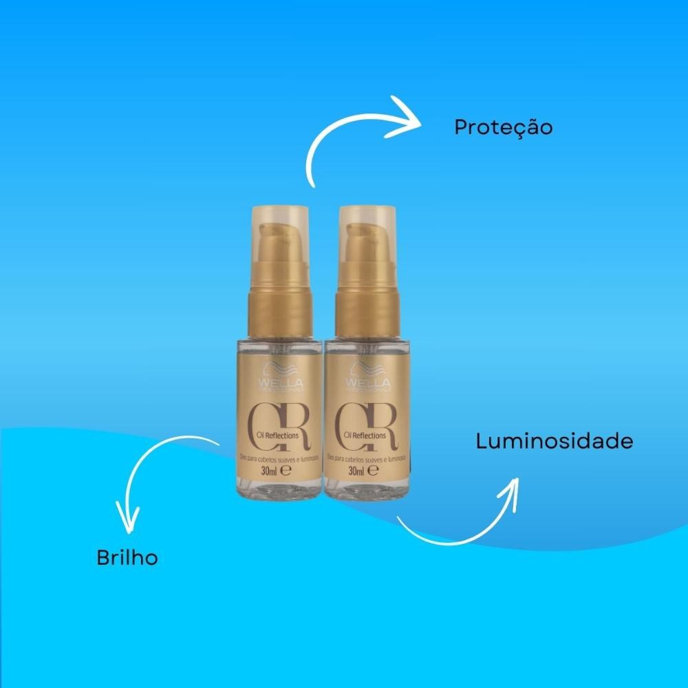 Wella Oil Reflections - Kit 2 Óleos Capilares - 30ml cada — imagem 3 | Drogaria Taveira
