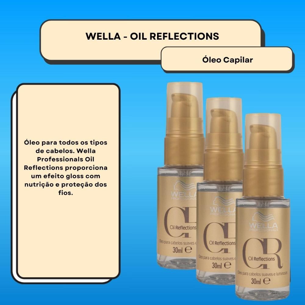 Wella Oil Reflections - Kit 3 Óleos Capilares - 30ml cada — imagem 2 | Drogaria Taveira