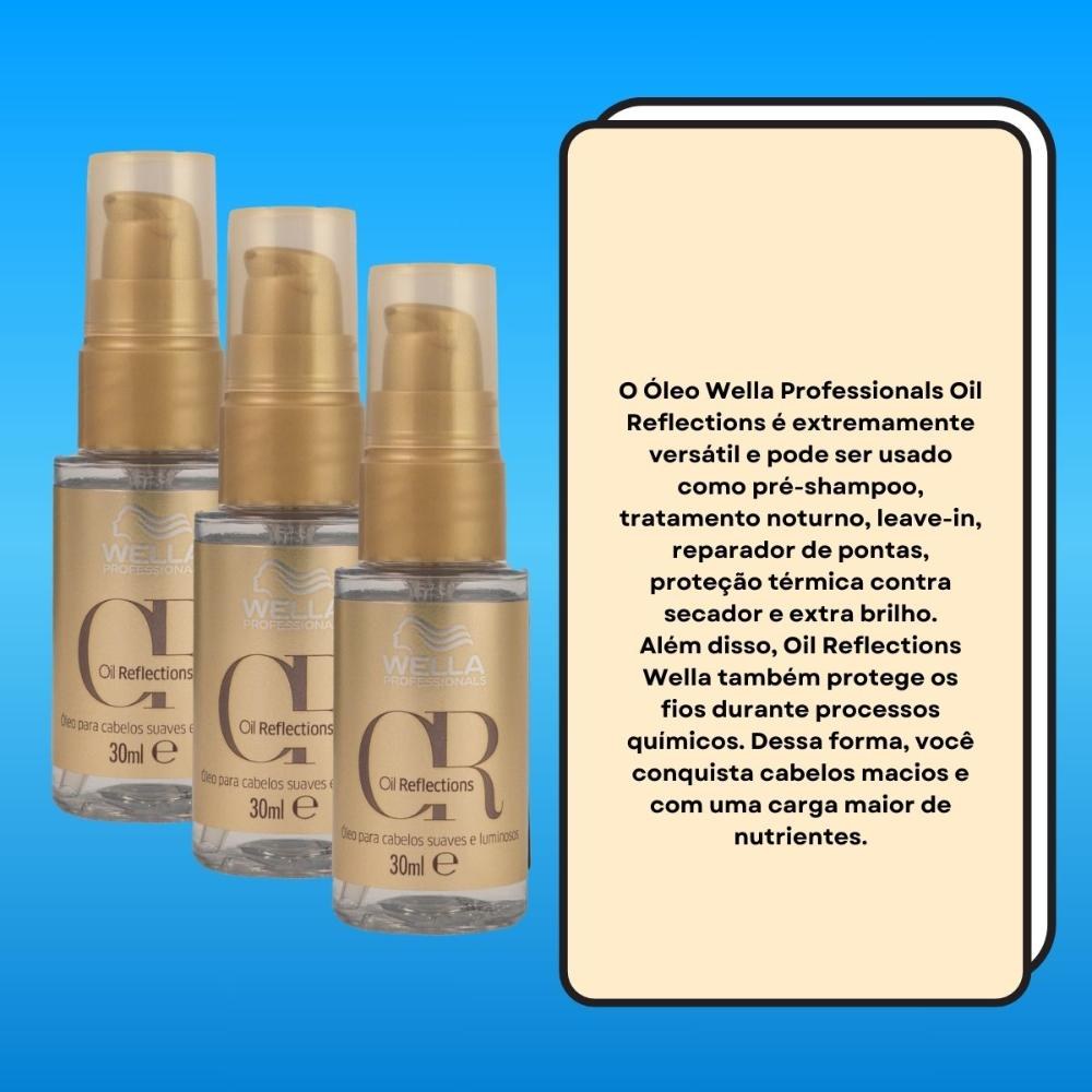Wella Oil Reflections - Kit 3 Óleos Capilares - 30ml cada — imagem 3 | Drogaria Taveira