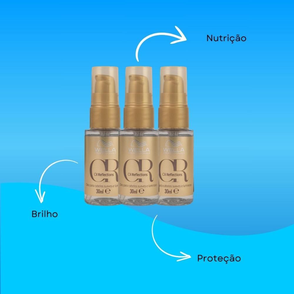 Wella Oil Reflections - Kit 3 Óleos Capilares - 30ml cada — imagem 4 | Drogaria Taveira