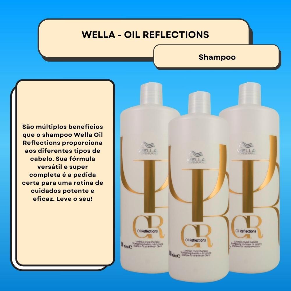 Wella Professionals Oil Reflections Kit 3 Shampoo 1000ml — imagem 2 | Drogaria Taveira