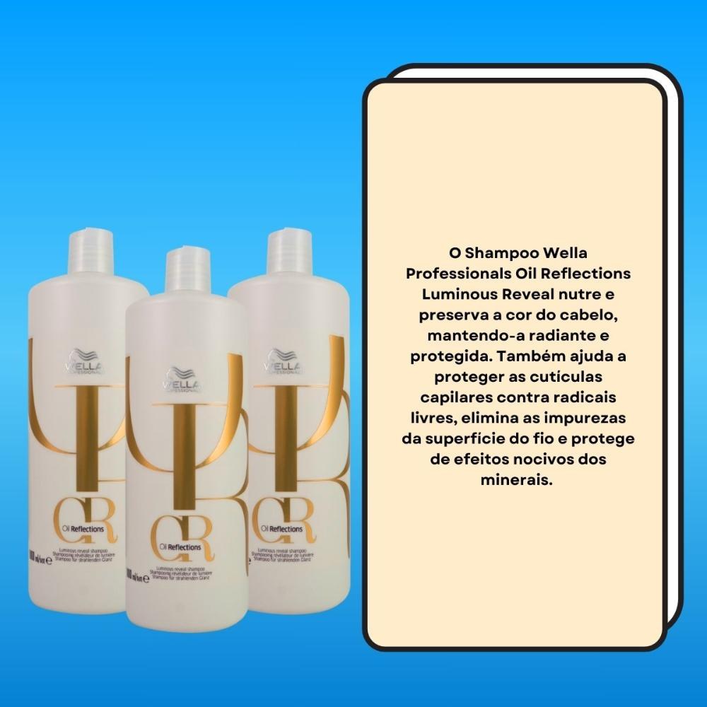 Wella Professionals Oil Reflections Kit 3 Shampoo 1000ml — imagem 3 | Drogaria Taveira