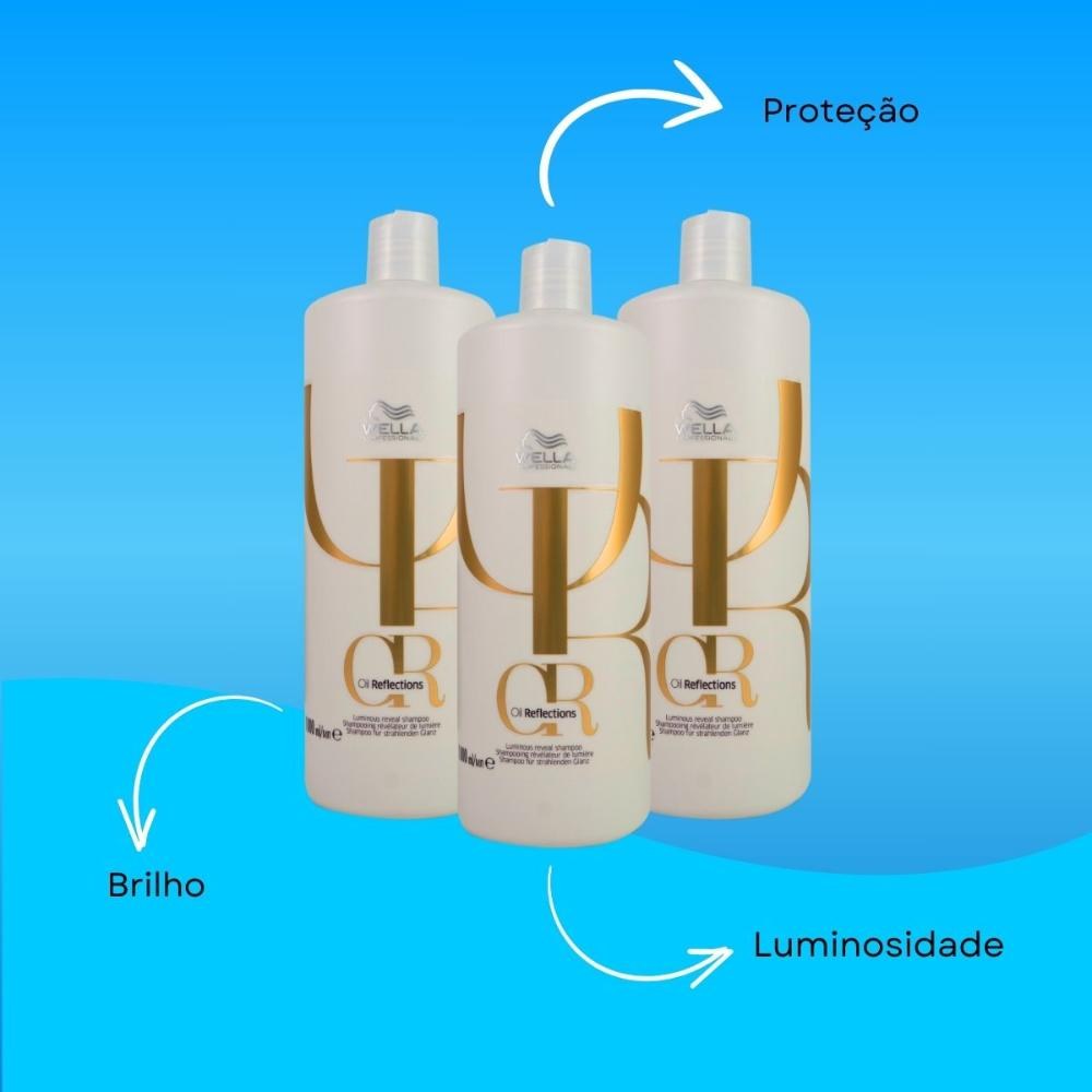 Wella Professionals Oil Reflections Kit 3 Shampoo 1000ml — imagem 4 | Drogaria Taveira