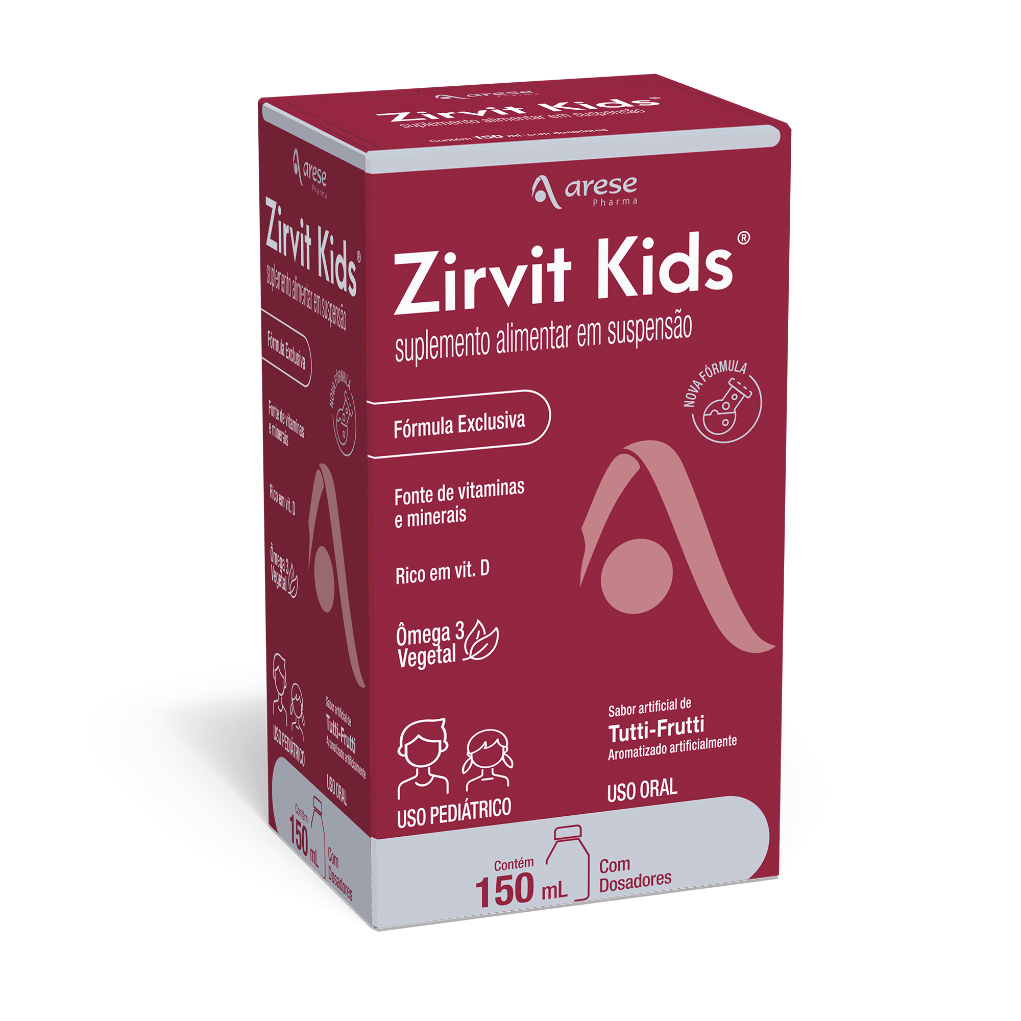 Zirvit Kids Sabor Tutti-Frutti Suspensão Oral 150ml — Zirvit | Drogaria Taveira